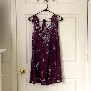 Embroidered Free People Mini Dress